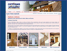 Tablet Screenshot of options-joinery.com